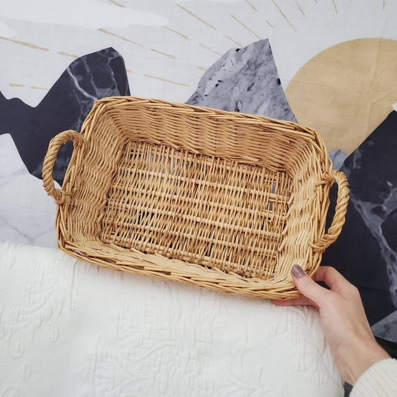 Vintage Wicker Basket with handles